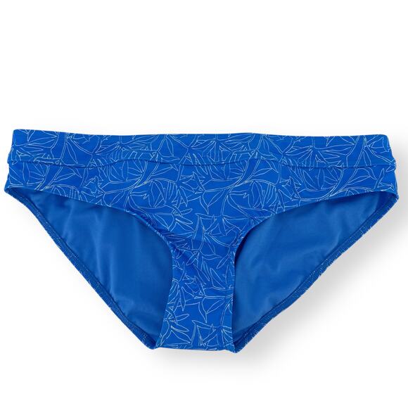 Prana Ramba Bikini Bottom Size XL Blue Floreat Full Coverage Bathing Swim Suit - Picture 1 of 7